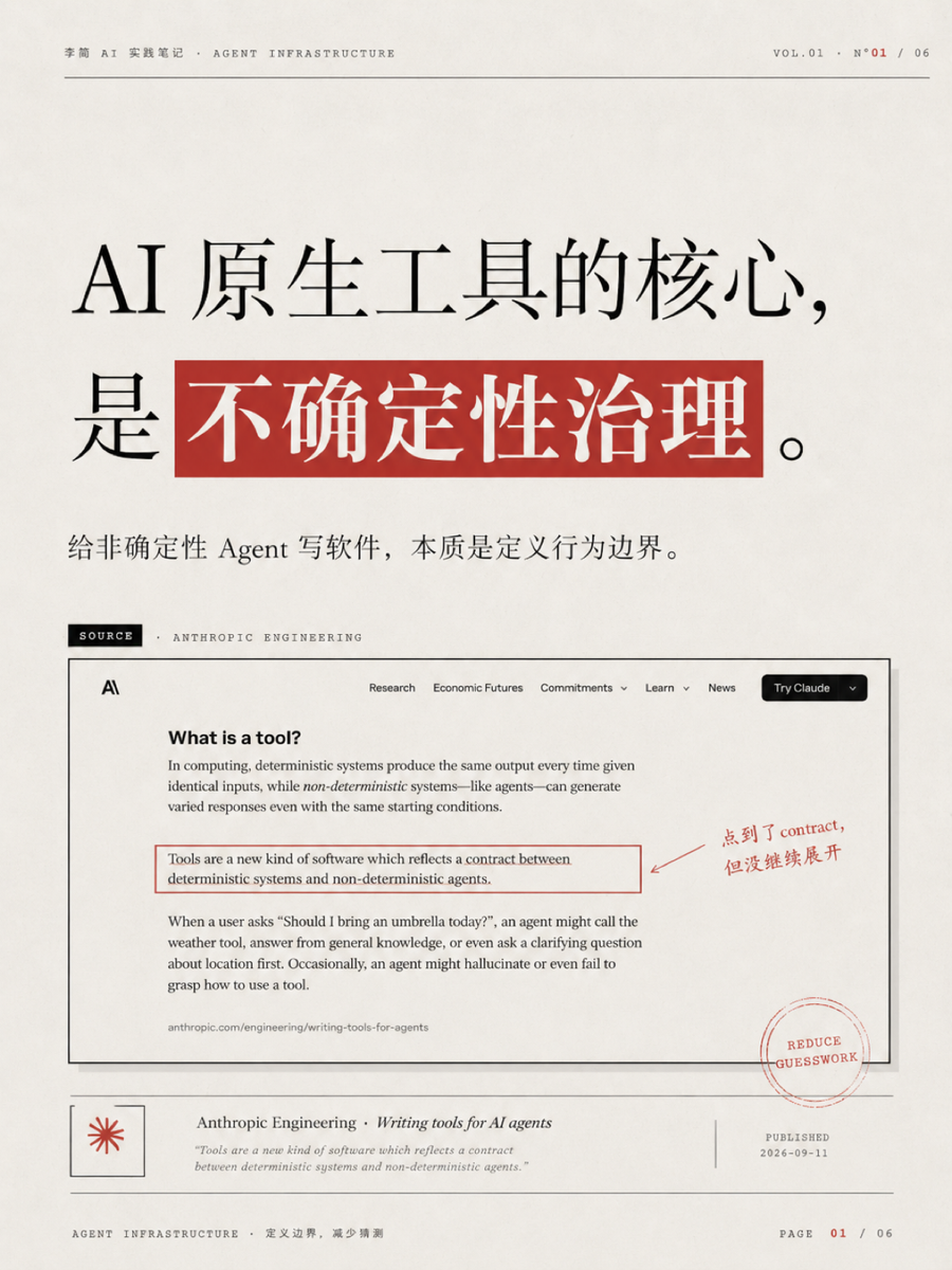 AI原生工具的核心是不确定性治理 1/6
