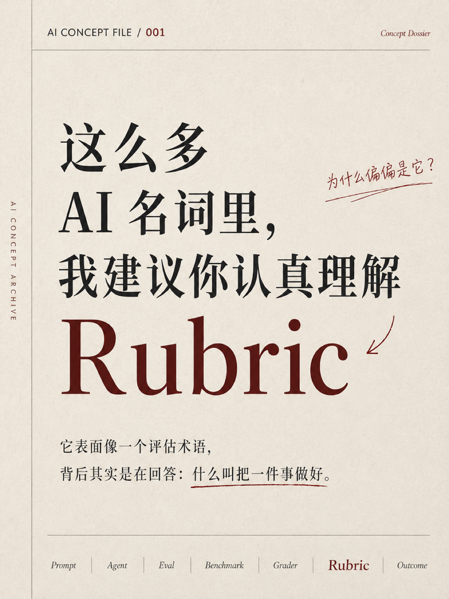 这么多 AI 名词里,你应该了解下 Rubric 1/6