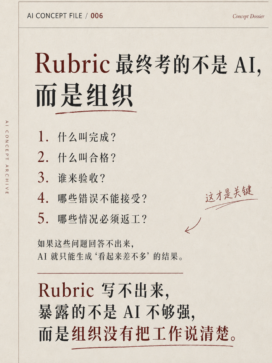 这么多 AI 名词里,你应该了解下 Rubric 6/6